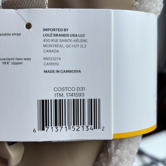 Lole Beige Fleece Belt Bag - NWT shoulder bag - Picture 6 of 9